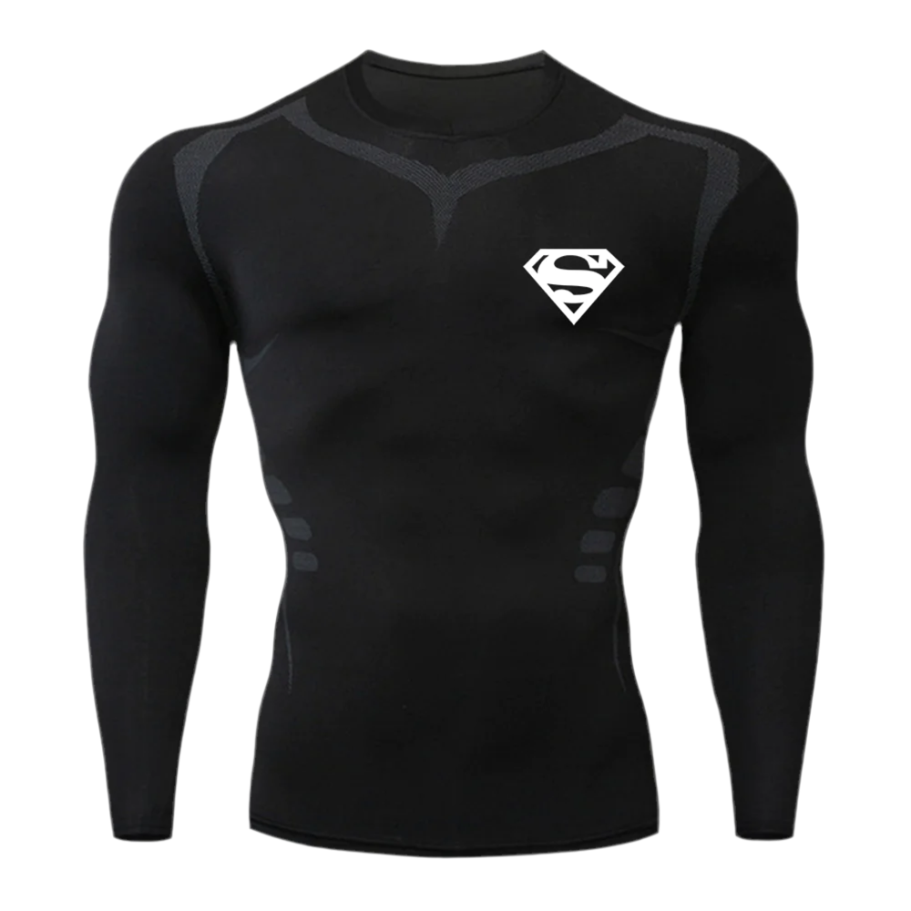 Superman Long Sleeve Compression Shirt